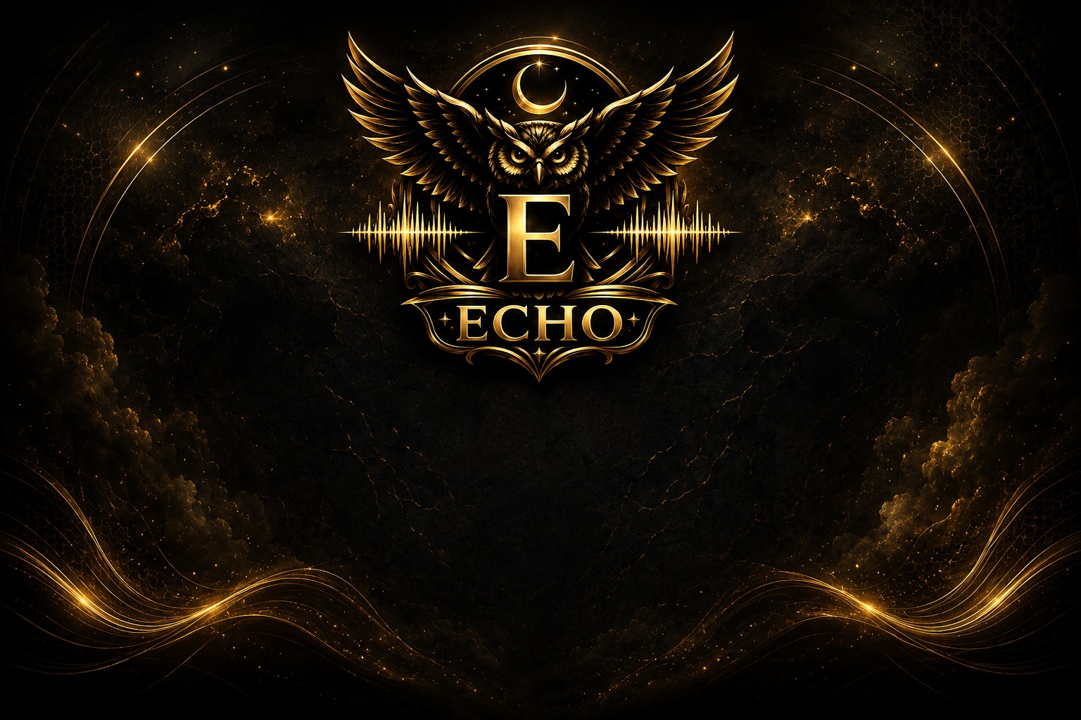 ECHO black and gold atmospheric background artwork